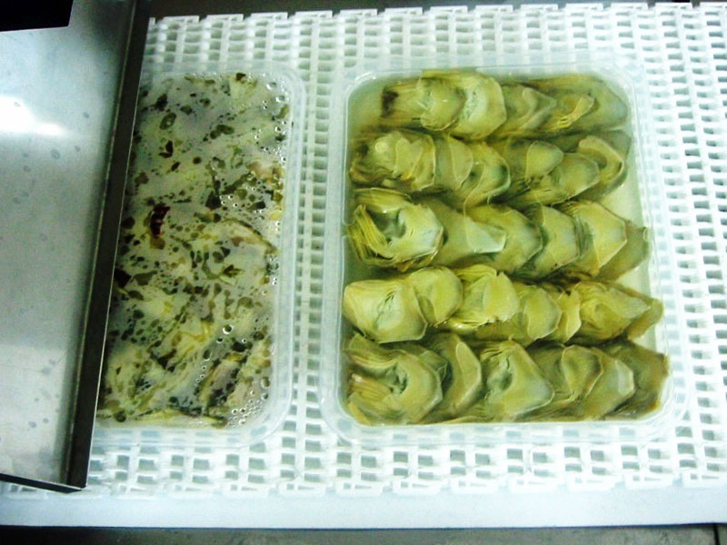 Pasteurized artichokes